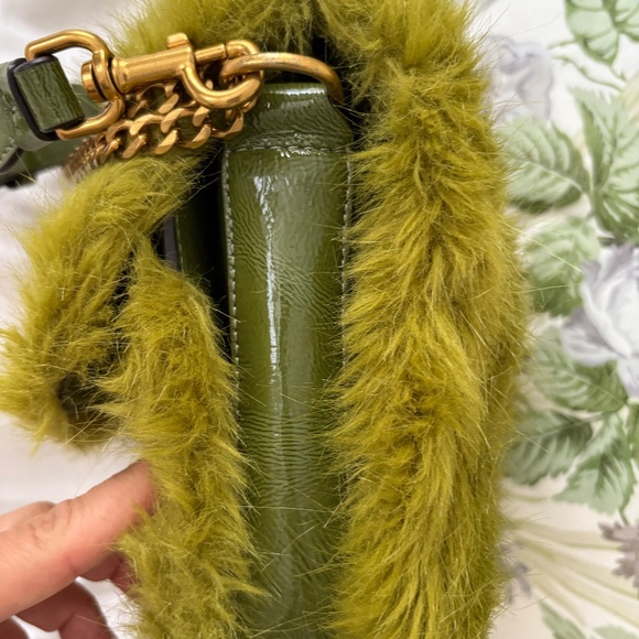VINTAGE RARE Faux Fur Tory Burch Convertible Crossbody - Picture 6 of 12